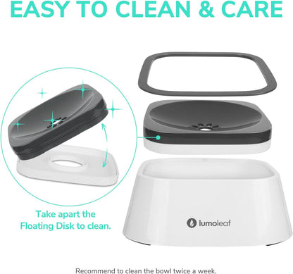 Dog Water Bowl, Dog Bowl No-Spill Pet Water Bowl 35Oz, Slow Water Feeder Dog Bowl, Vehicle Carried Dog Water Bowl for Dogs/Cats/Pets