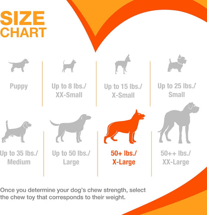 Double Action Power Chew Durable Dog Toy Bacon X-Large/Souper (1 Count)