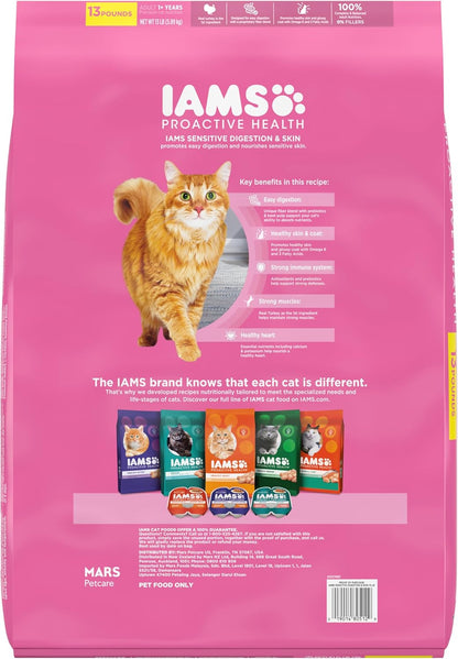 PROACTIVE HEALTH Adult Sensitive Digestion & Skin, Dry Cat Food with Turkey Cat Kibble, 13 Lb. Bag