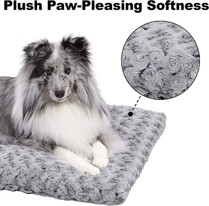 Deluxe Dog Beds Super Plush Dog & Cat Beds Ideal for Dog Crates Machine Wash & Dryer Friendly, 1-Year Warranty