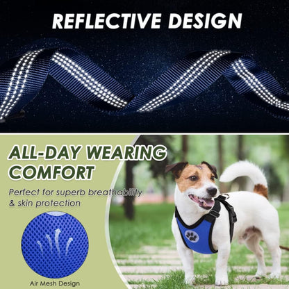 Dog Safety Vest Harness with Seatbelt, Dog Car Harness Seat Belt Adjustable Pet Harnesses Double Breathable Mesh Fabric with Car Vehicle Connector Strap for Dog