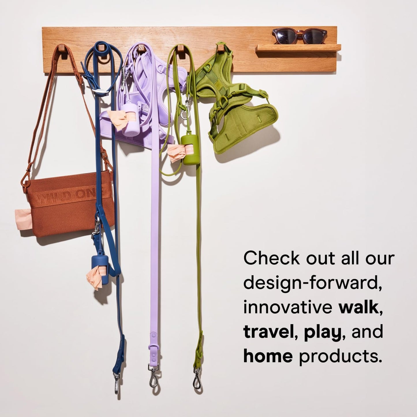 Poop Bag Holder and Dispenser for Dogs with Leash Attachment, Leak Proof, Easy Twist Top for Refills, Includes 1 Roll, Black